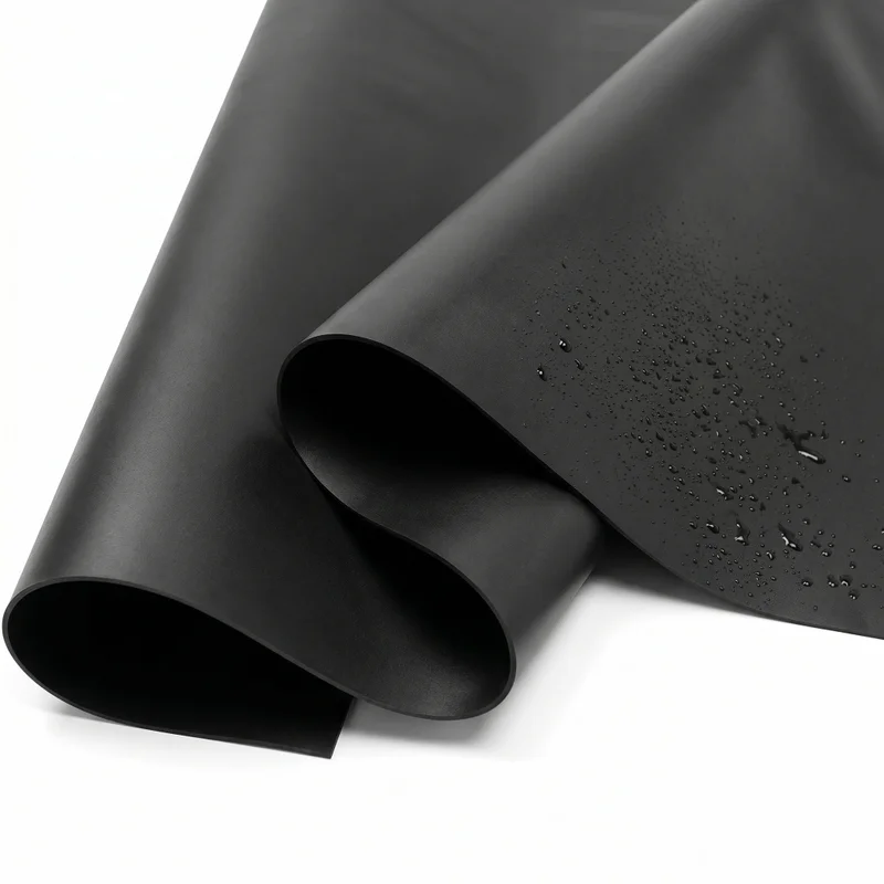 Geomembrana EPDM Elastoseal SealEco do oczek wodnych i izolacji przemysłowych, ekstremalna elastyczność i trwałość.